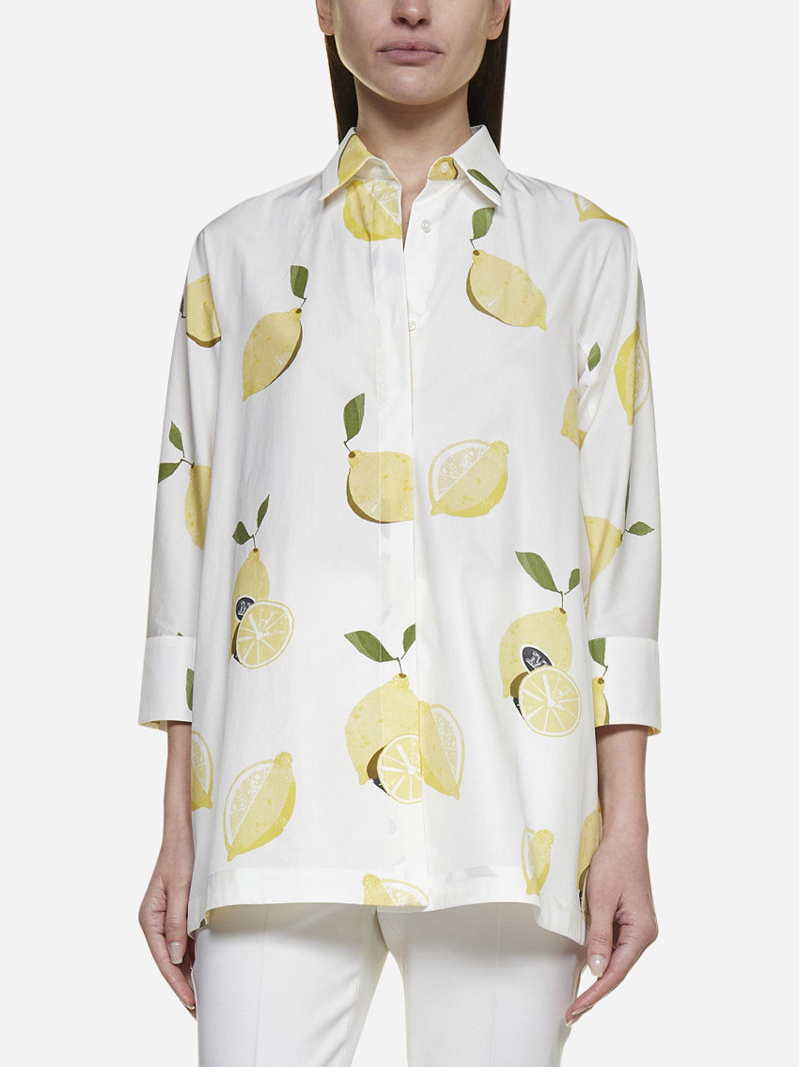 Max Mara Calamo Lemon Print Cotton Shirt | Lyst