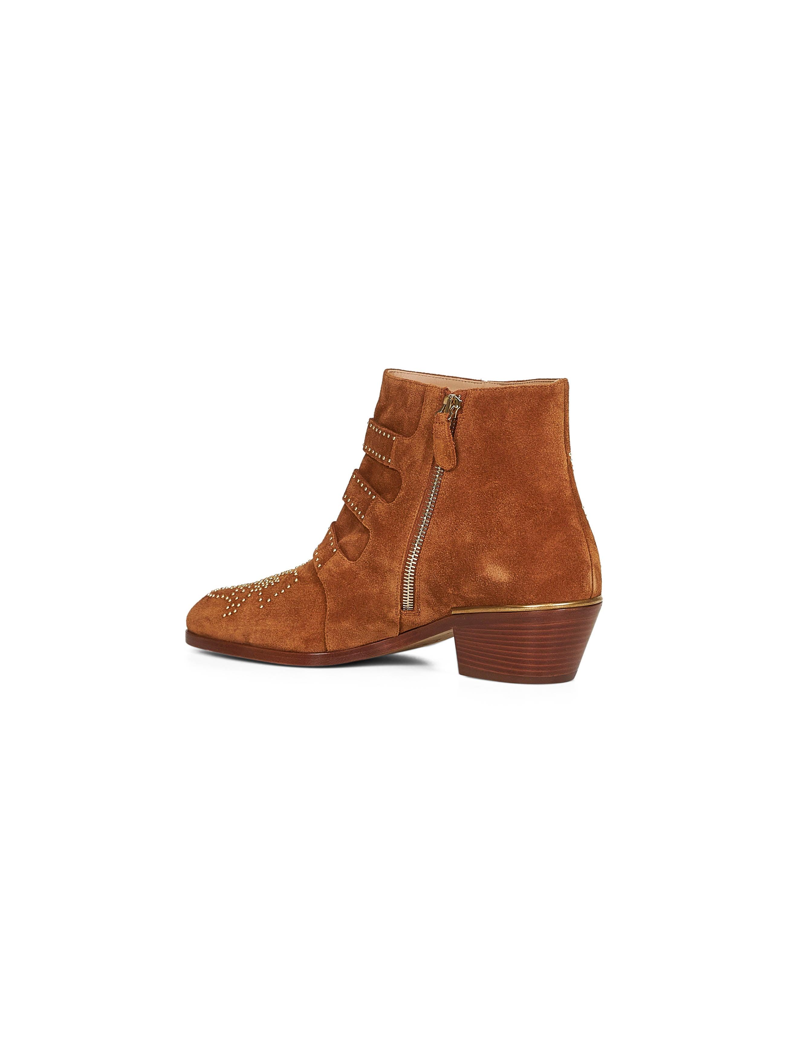 ショートブーツ・ブーティ Chloe Susan Ankle Boots Susanna Short Boot in Black gold | Chloé Official Website