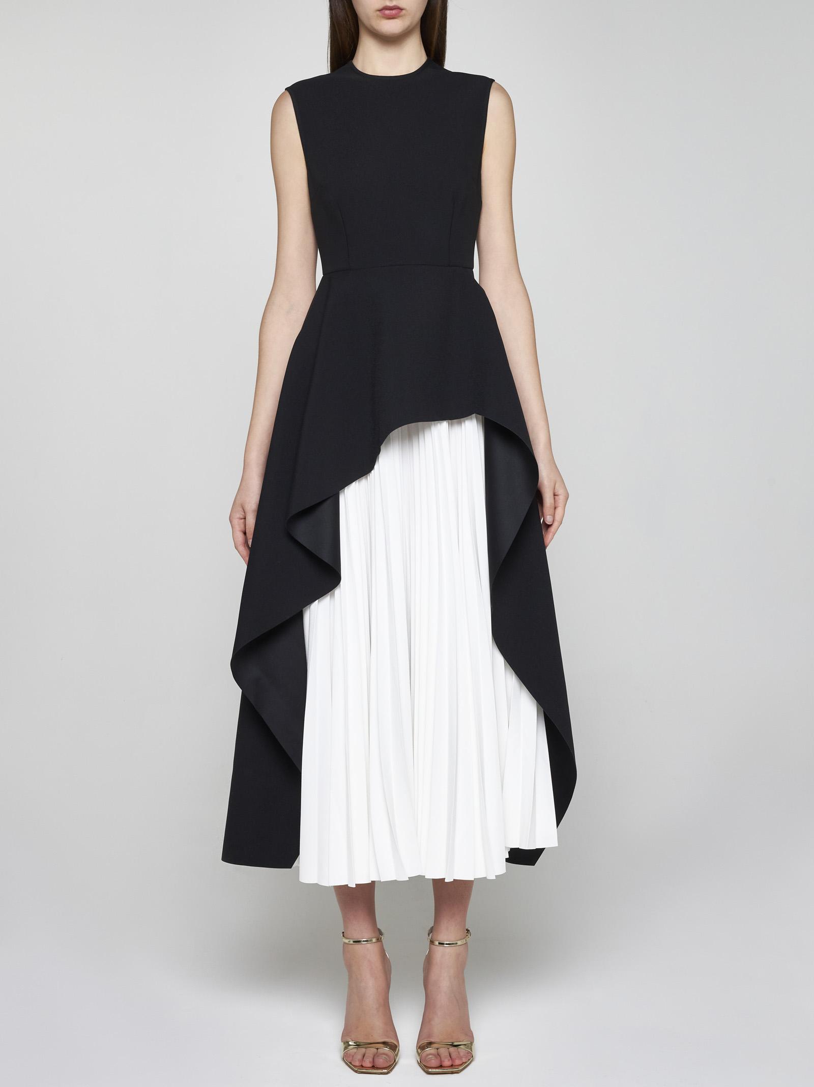 SOLACELONDON ワンピース ドレス Severny pleated layere1055229 Severny pleated layered midi dress in pink - Solace London
