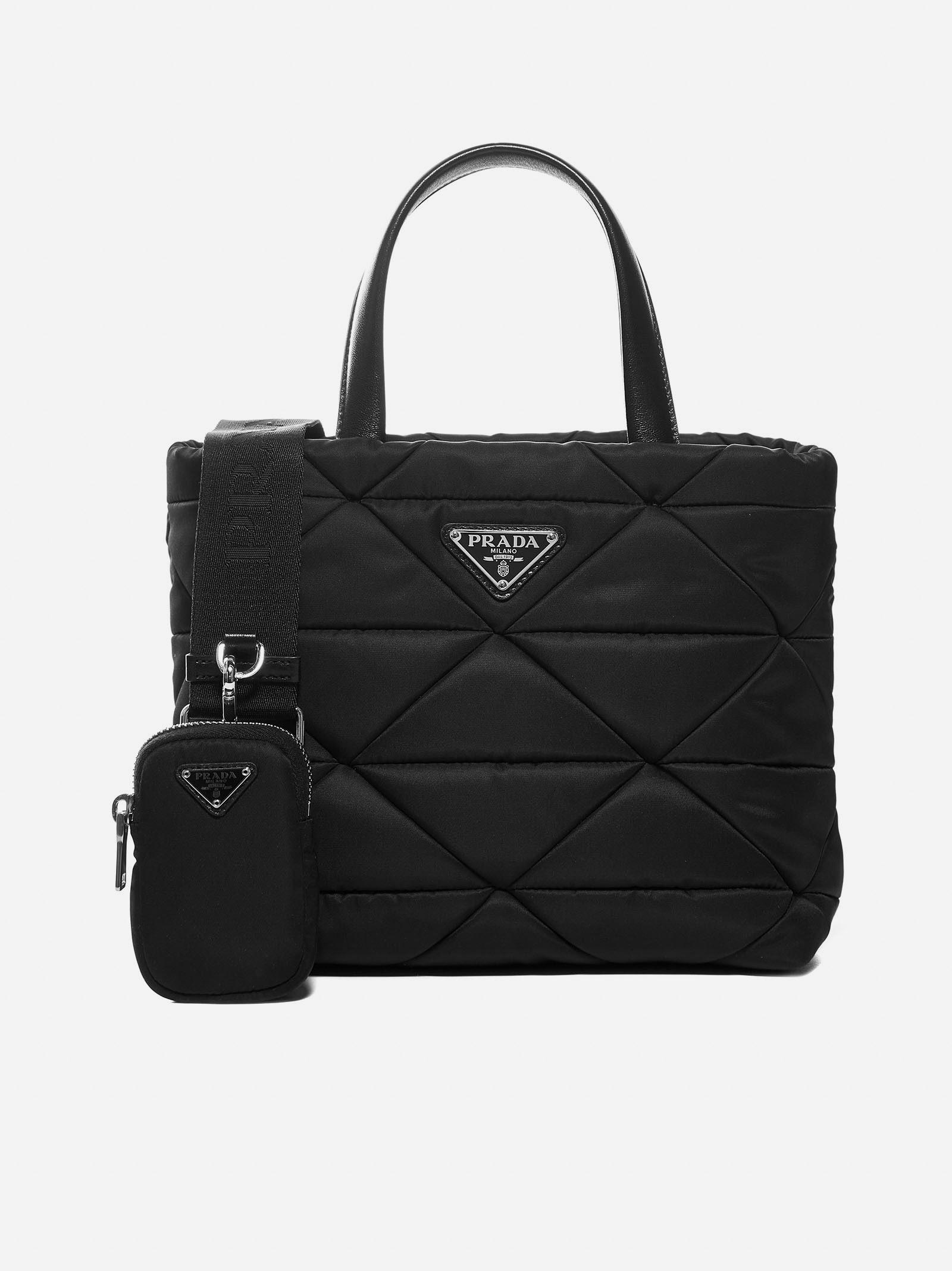 Prada Quilted Renylon Tote Bag in Black Lyst
