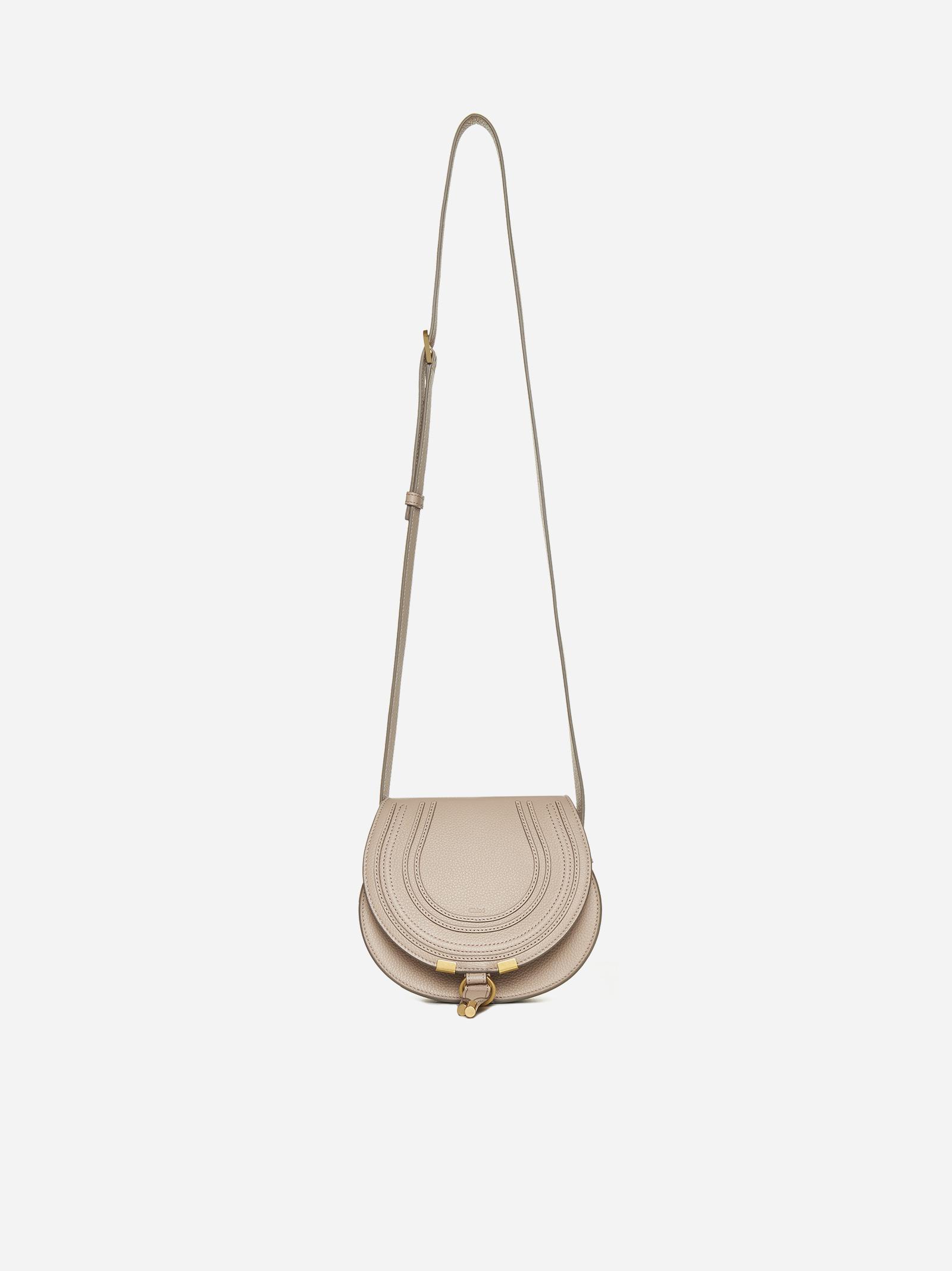 Chloé Marcie Leather Small Bag in White | Lyst