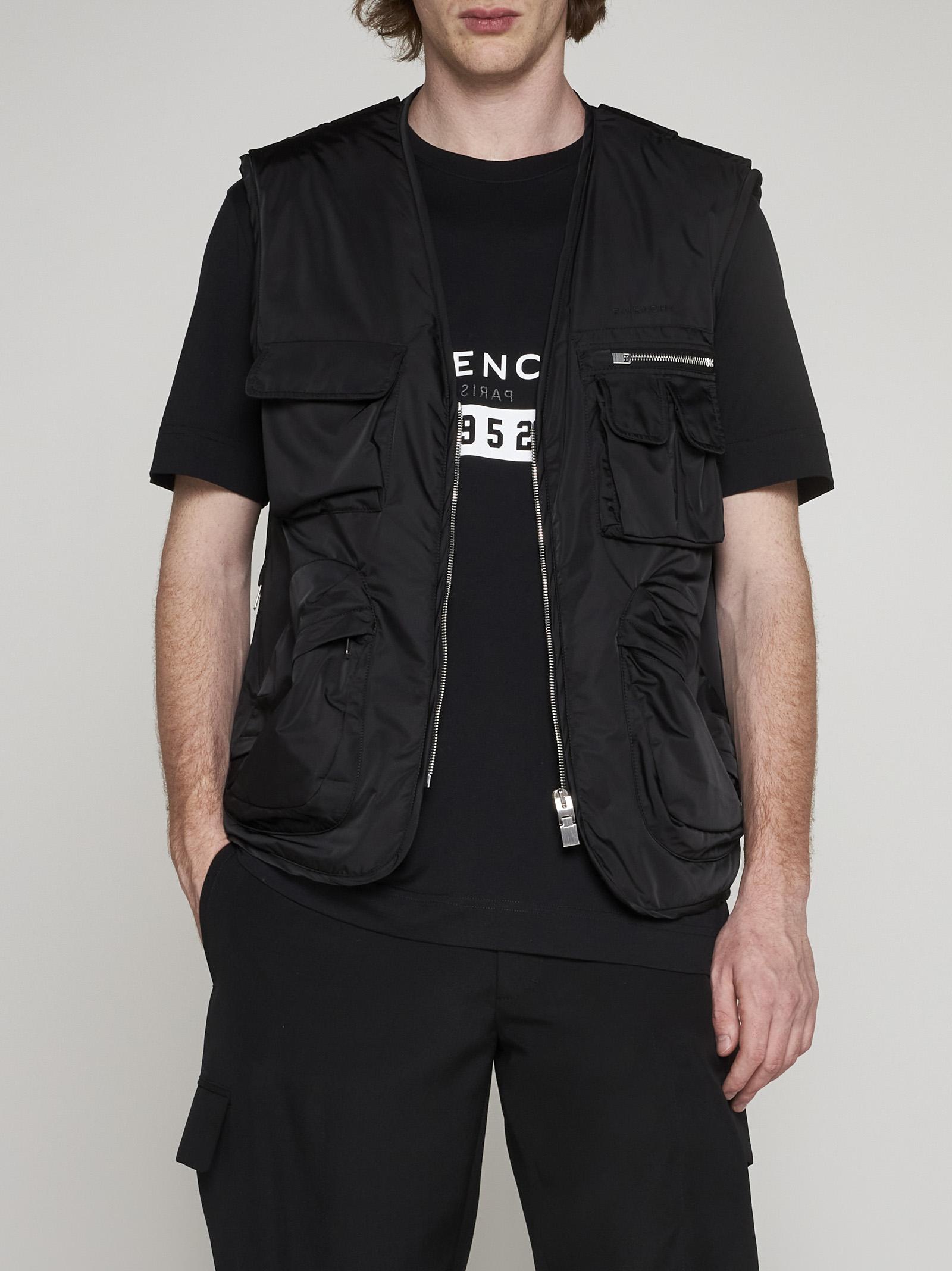 Givenchy Multi-pockets Nylon Vest in Black for Men | Lyst
