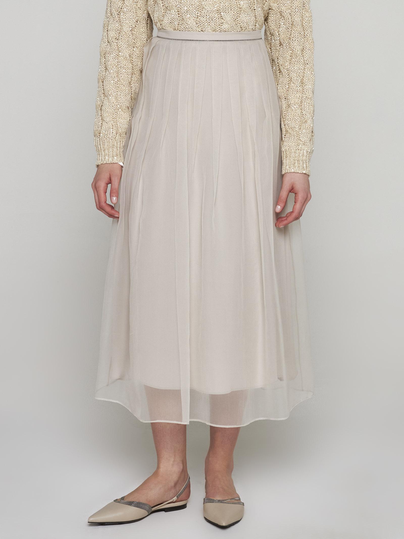 Silk tulle 2025 midi skirt
