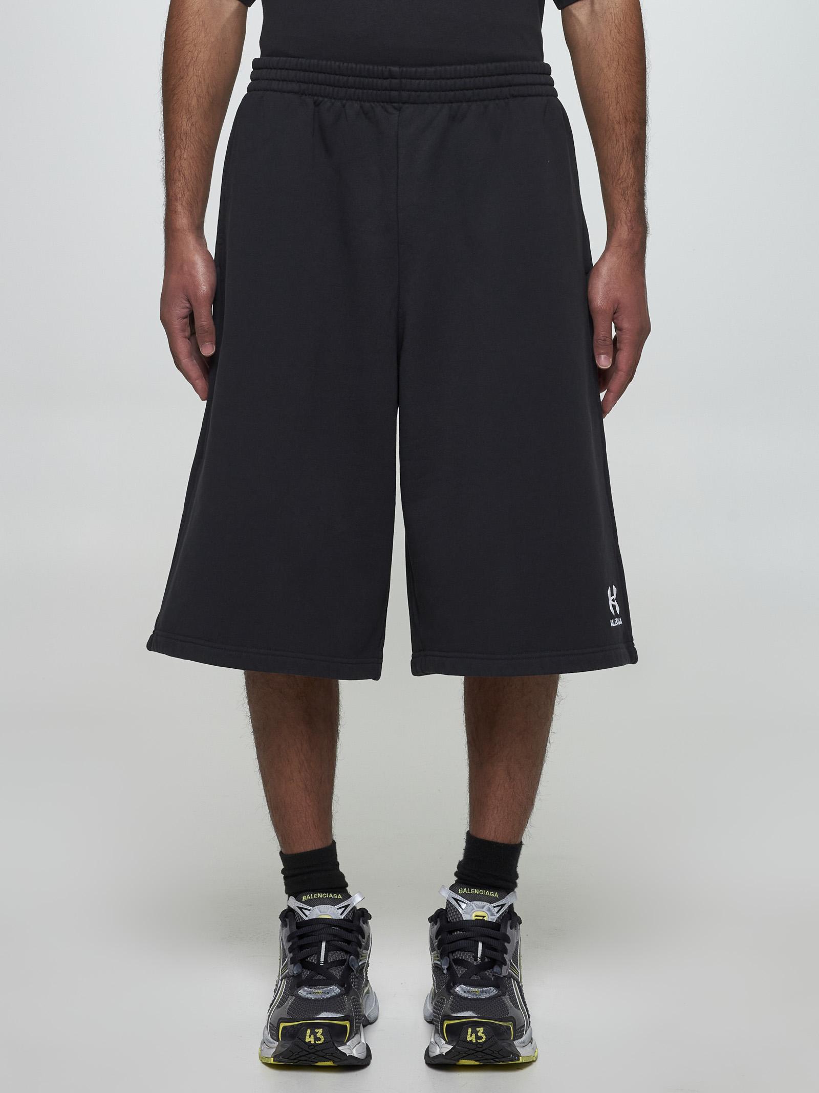 Balenciaga Under Armour Cotton Oversized Shorts in Blue for Men | Lyst