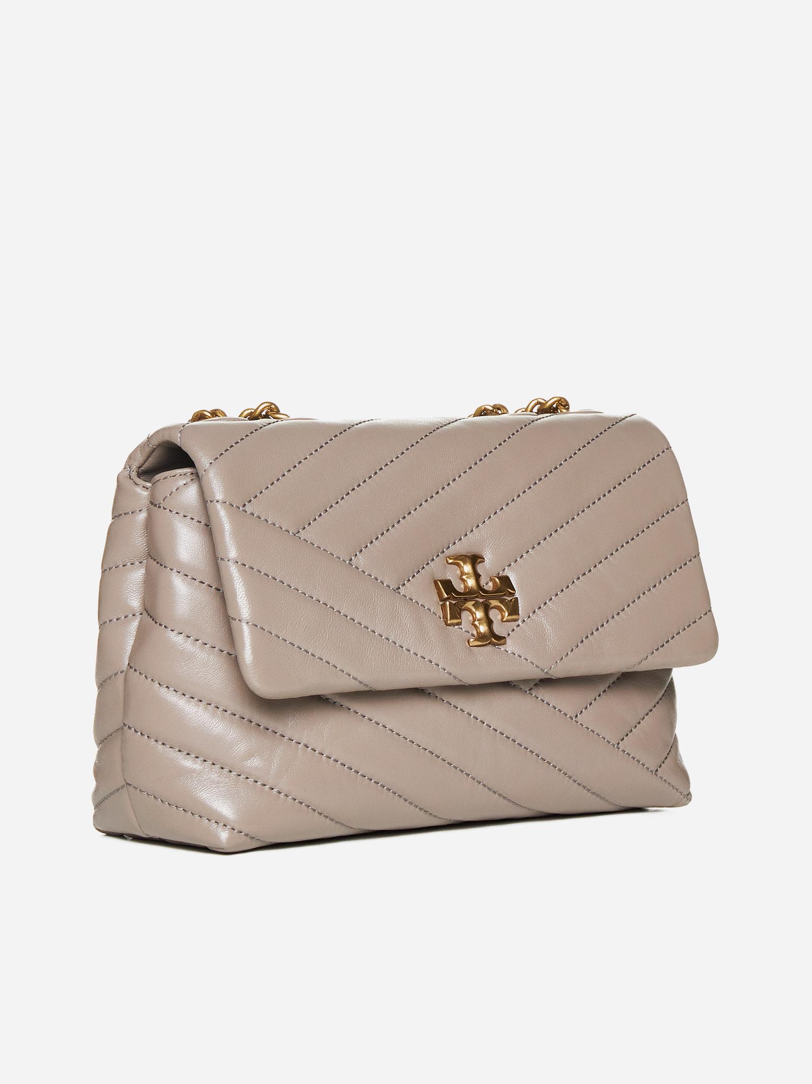 Tory Burch Kira Convertible Chevron Leather Small Bag in Natural