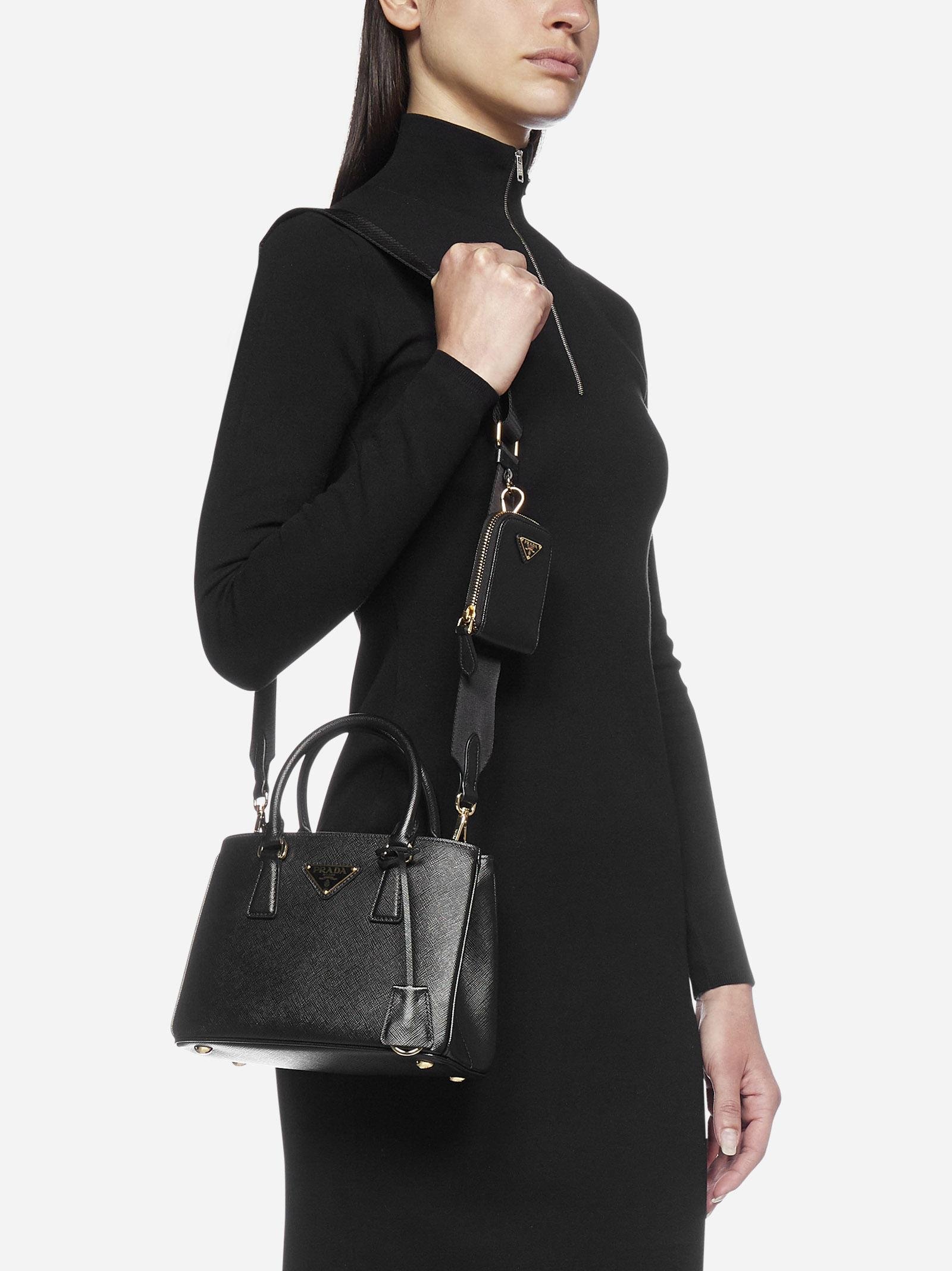 Prada Galleria Saffiano Leather Mini-bag in Black