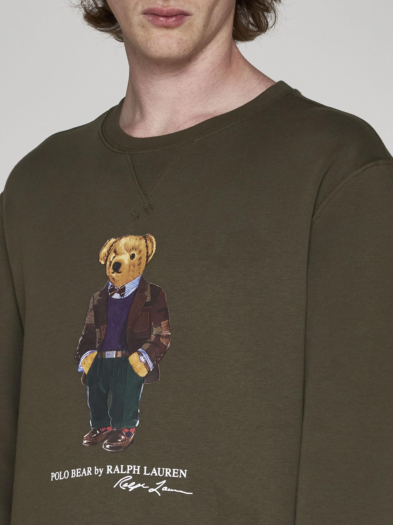 Polo Ralph Lauren Bear Cotton Sweatshirt in Green for Men | Lyst