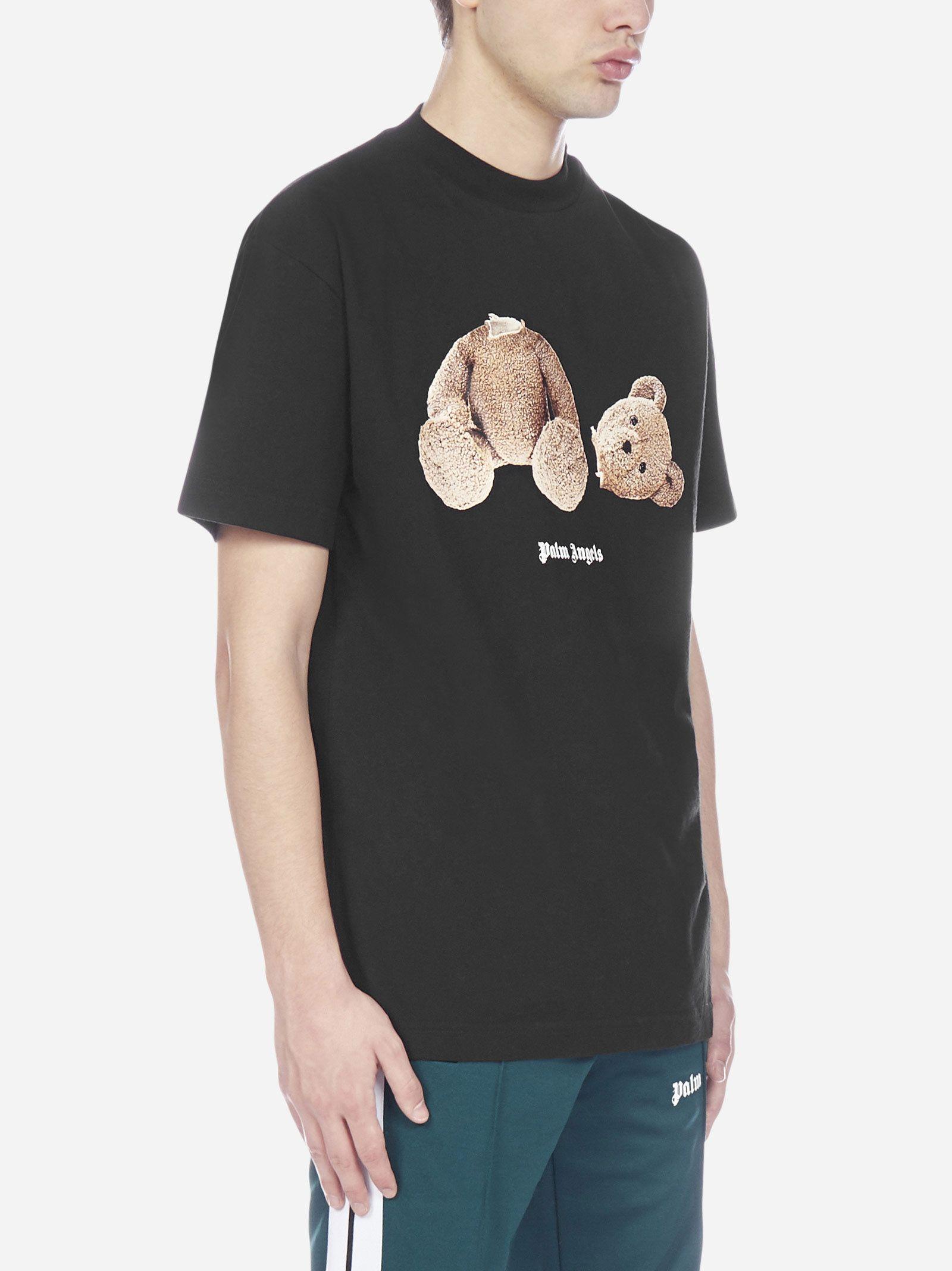 Palm Angels Cotton Bear Print T-shirt in Black for Men - Save 30% - Lyst