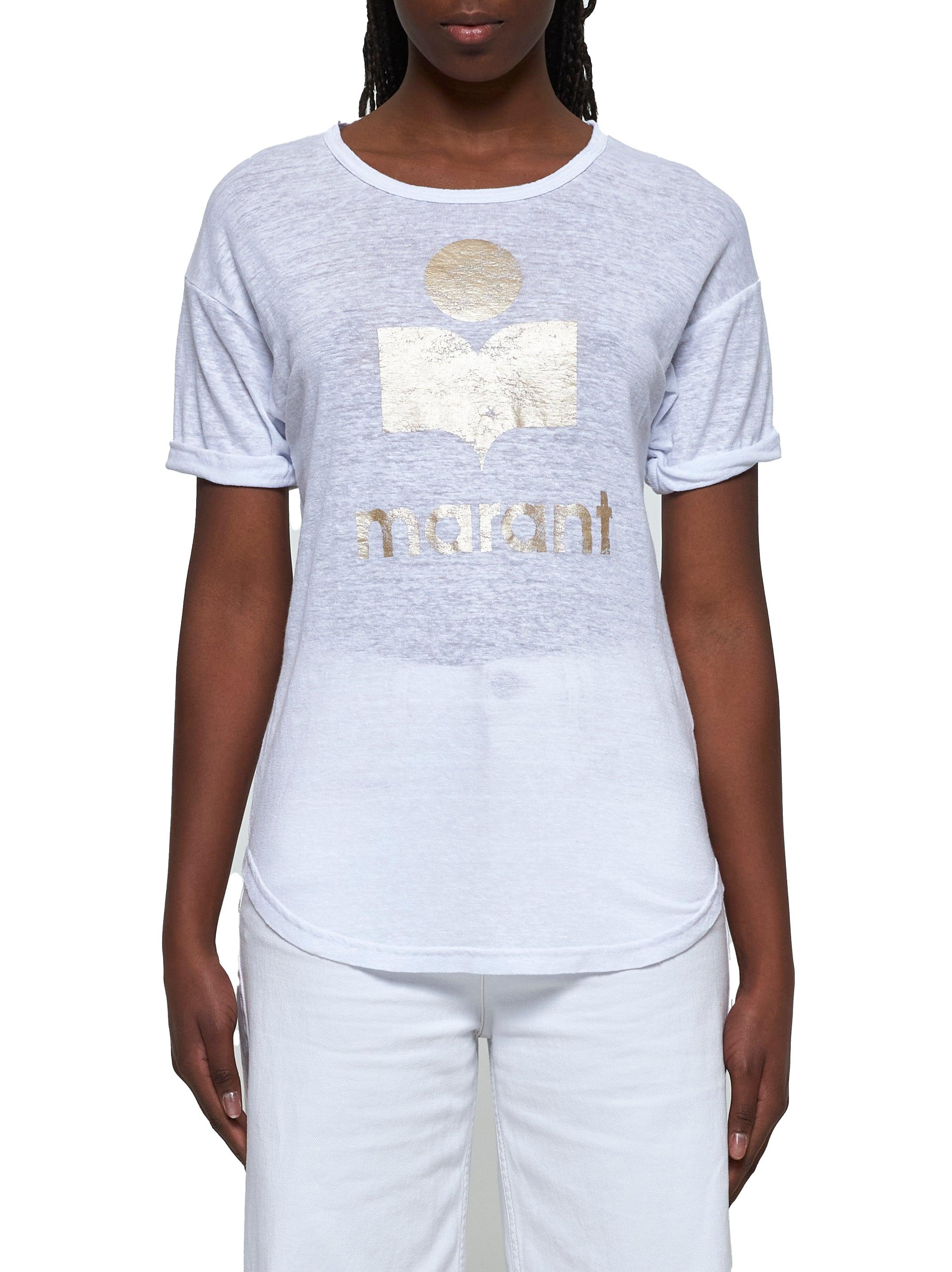【ISABEL MARANT】(W) Koldi Logo T-Shirt White Black Isabel Marant Koldi T-shirt Wit - Beachim