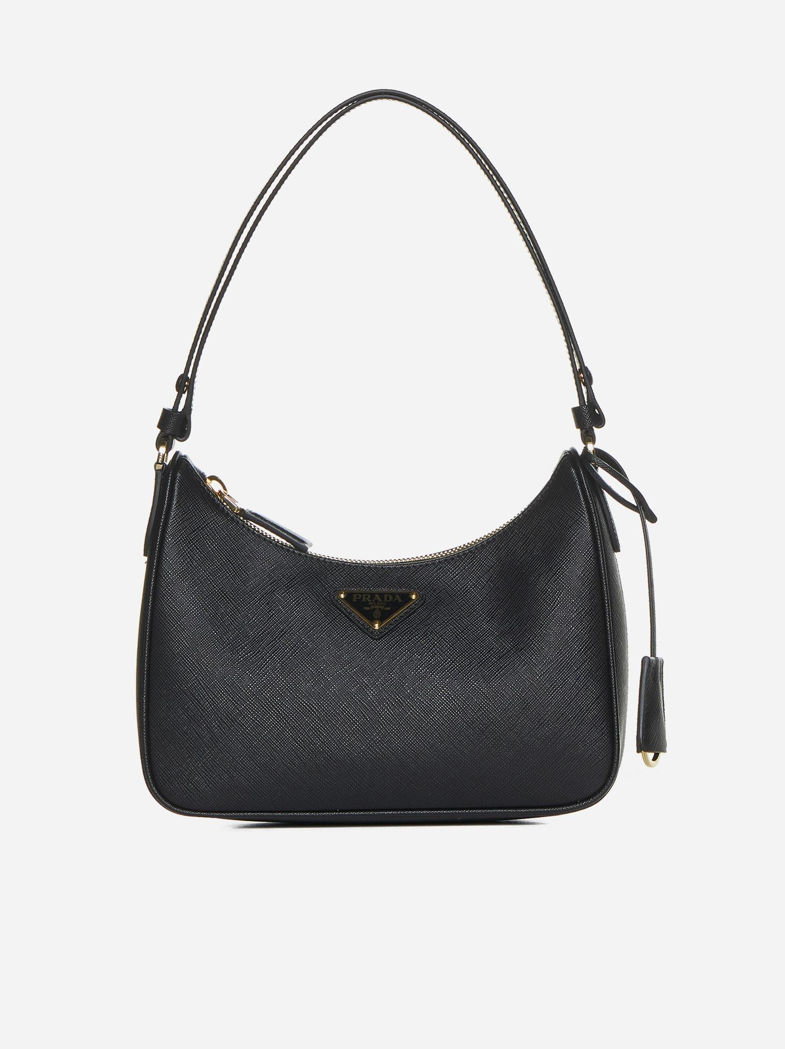 Prada Re-edition Saffiano Leather Mini Bag in Black | Lyst Prada Re-edition Saffiano Leather Mini Bag in Black | Lyst