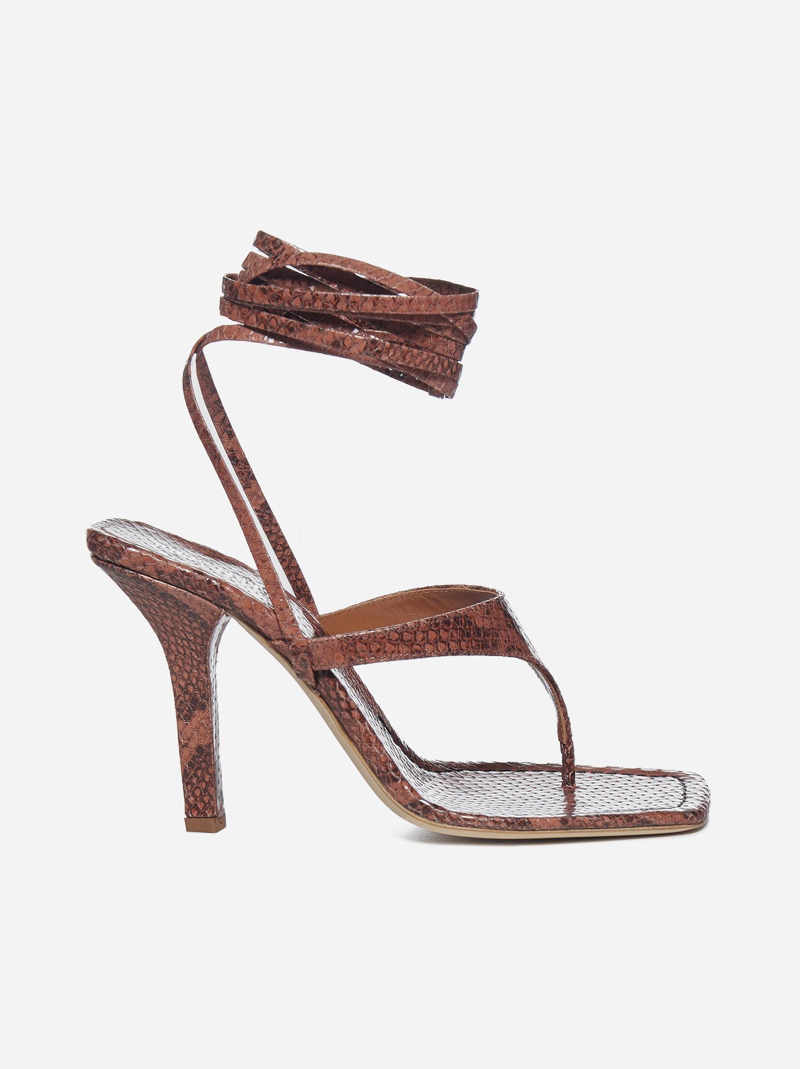 Paris Texas Iris Animalier-effect Leather Sandals - Save 22% | Lyst