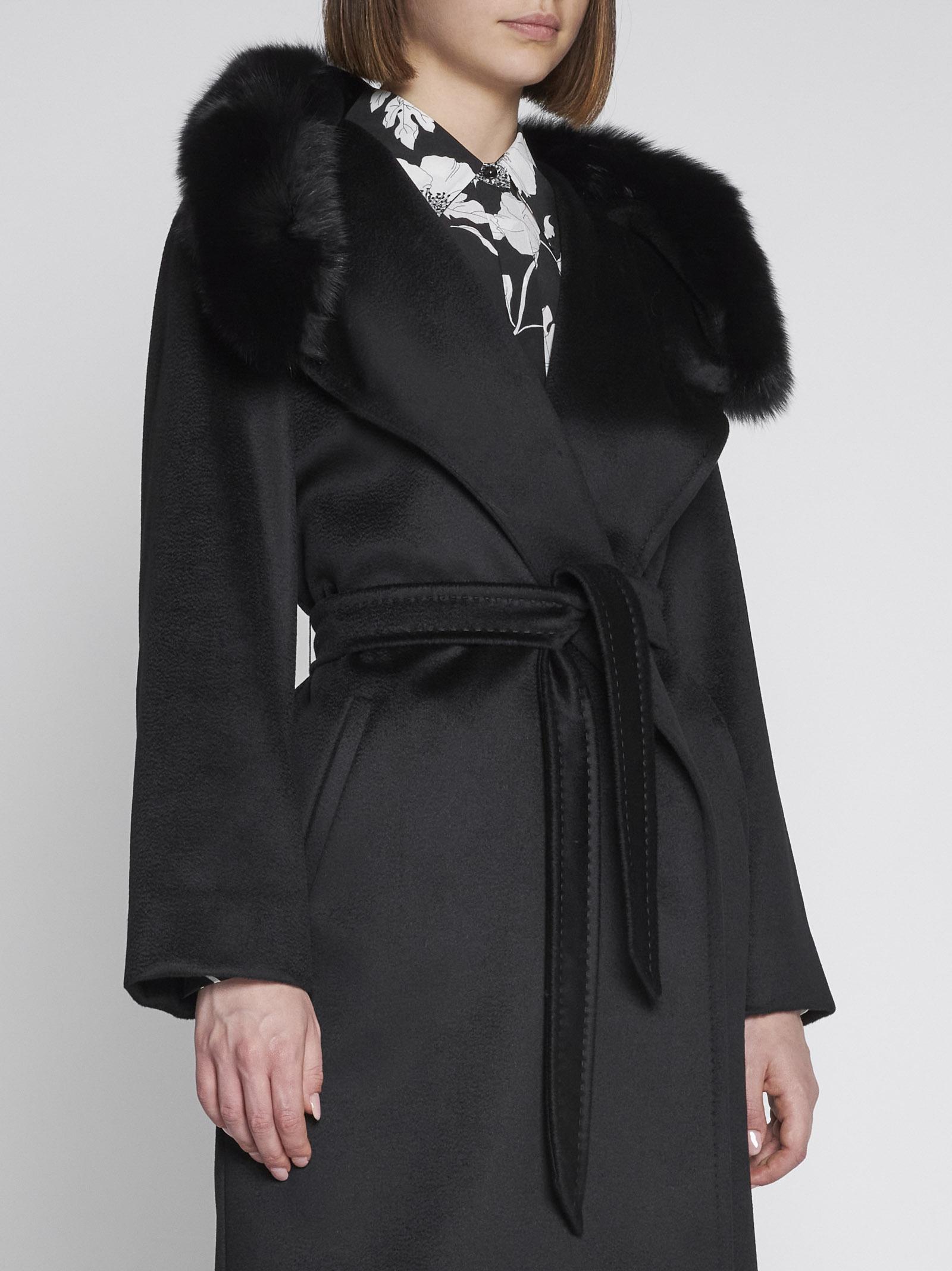 Max Mara Mango Hooded Wool Coat in Black for Men | Lyst