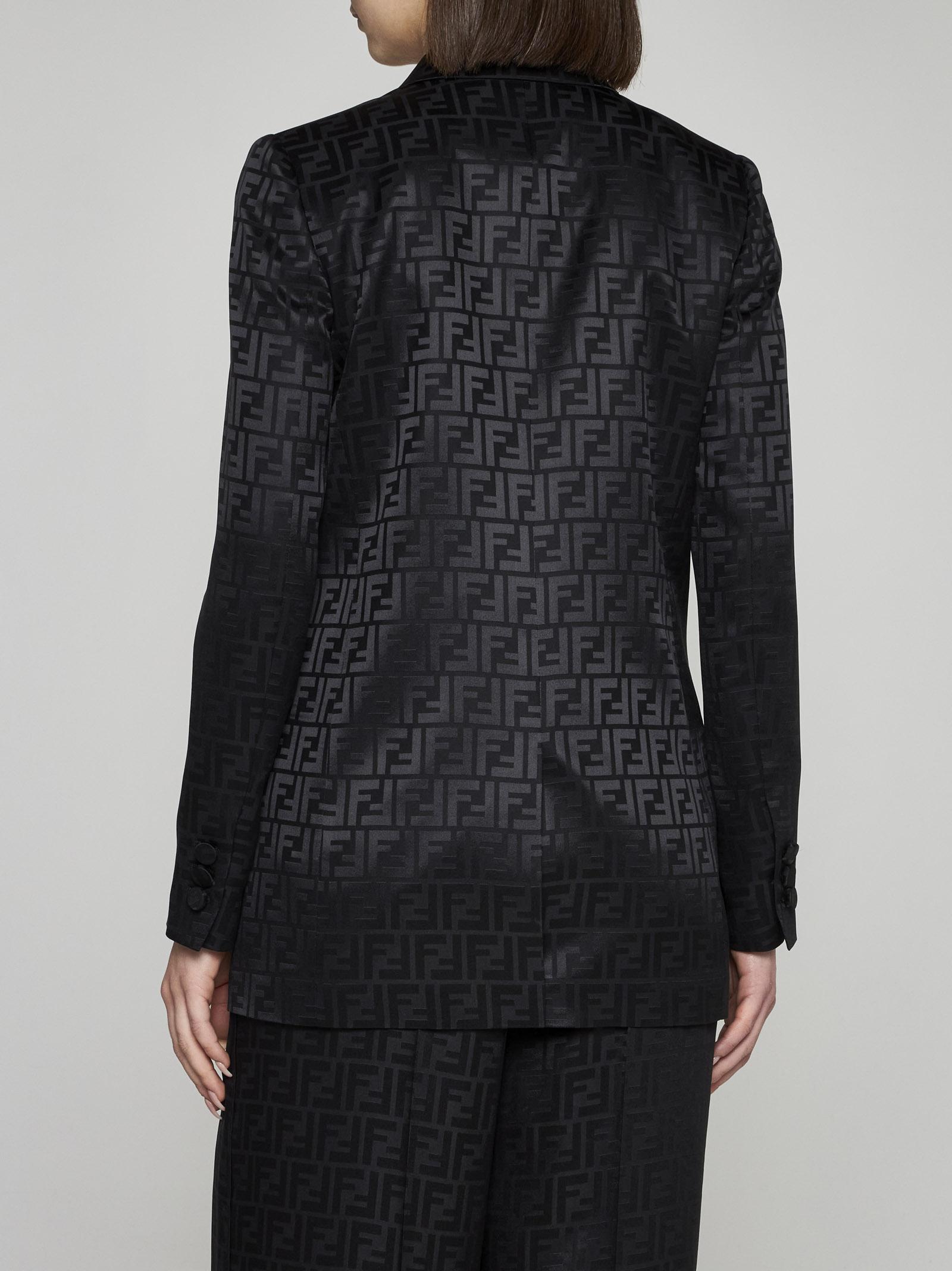 【関税込み】fendi Double-breasted blazer FENDI double-breasted Draped Blazer | Black | FARFETCH