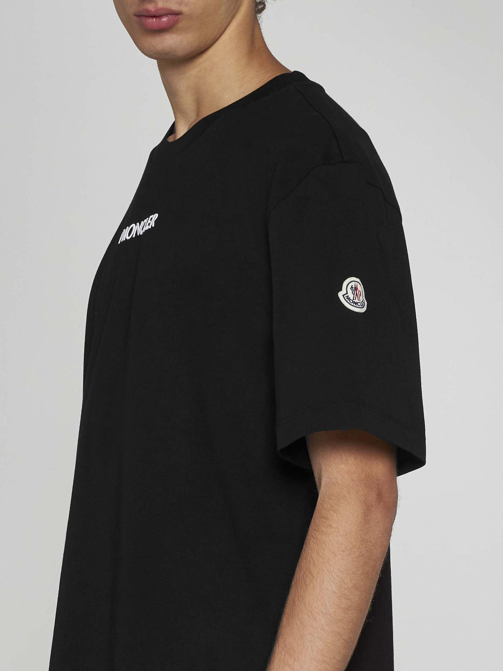T-shirt Moncler Black size S International in Cotton - 28387982