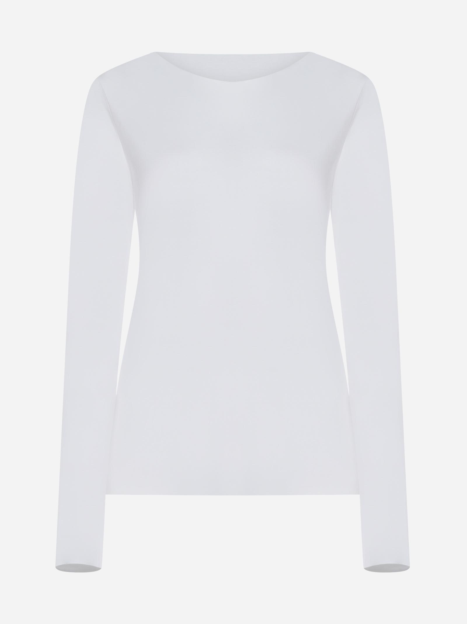 Wolford Aurora Long Sleeve V-Neck Top, Available in 2 Colors