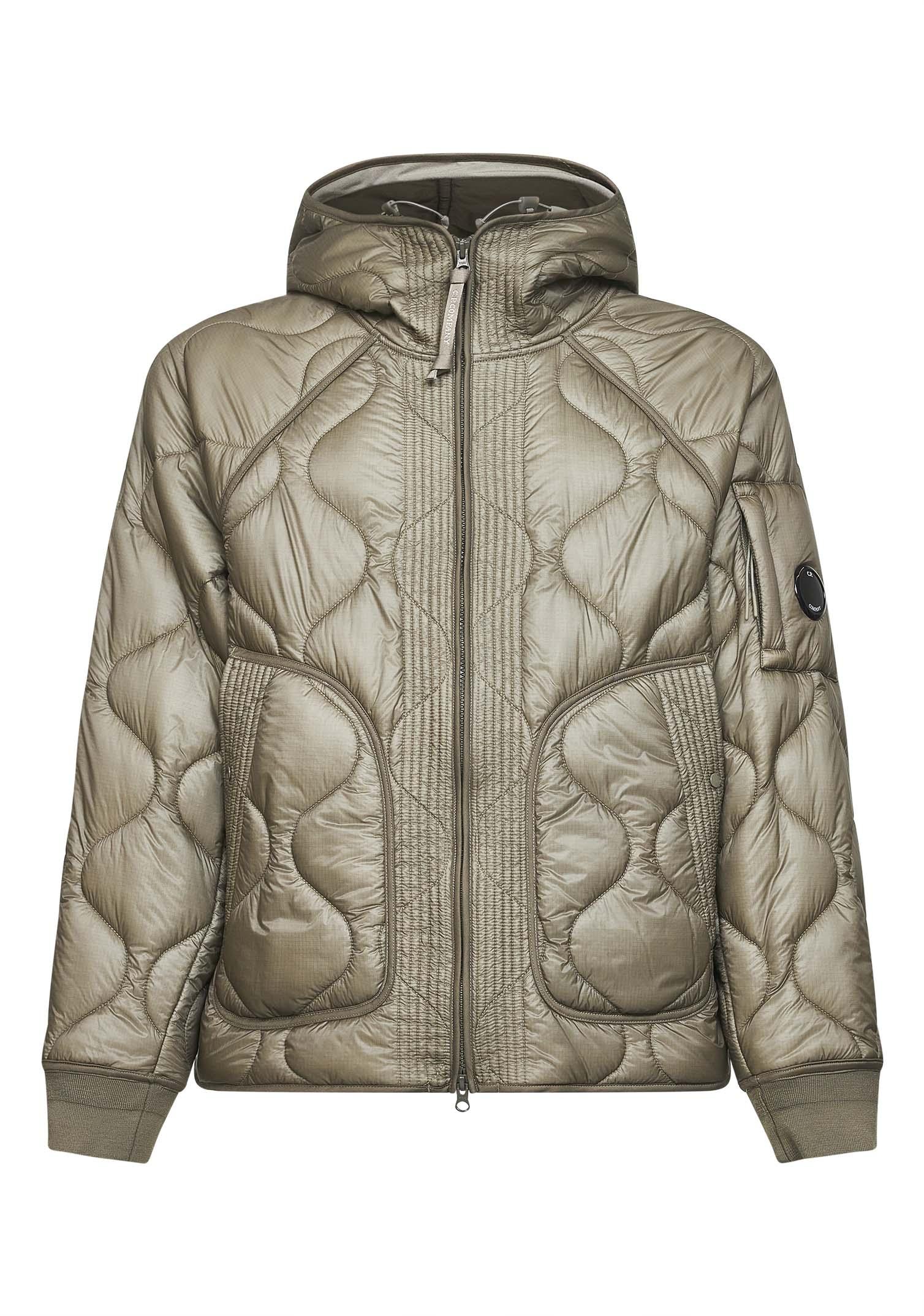 C.P. Company Padded Hooded Liner Down Jacket in Gray for Men | Lyst