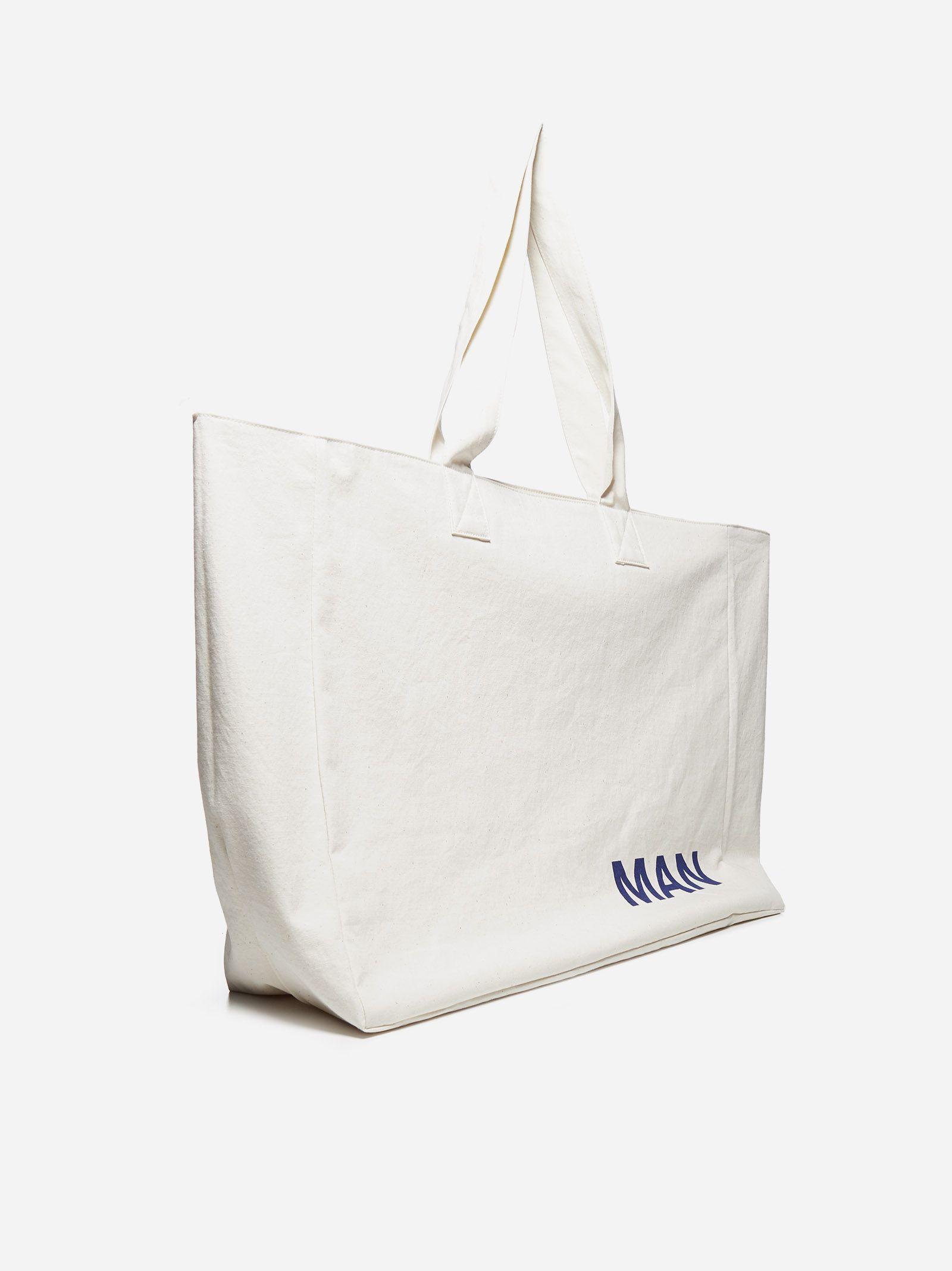 Junya Watanabe Logo Cotton Canvas Oversized Tote Bag in Ivory (White ...