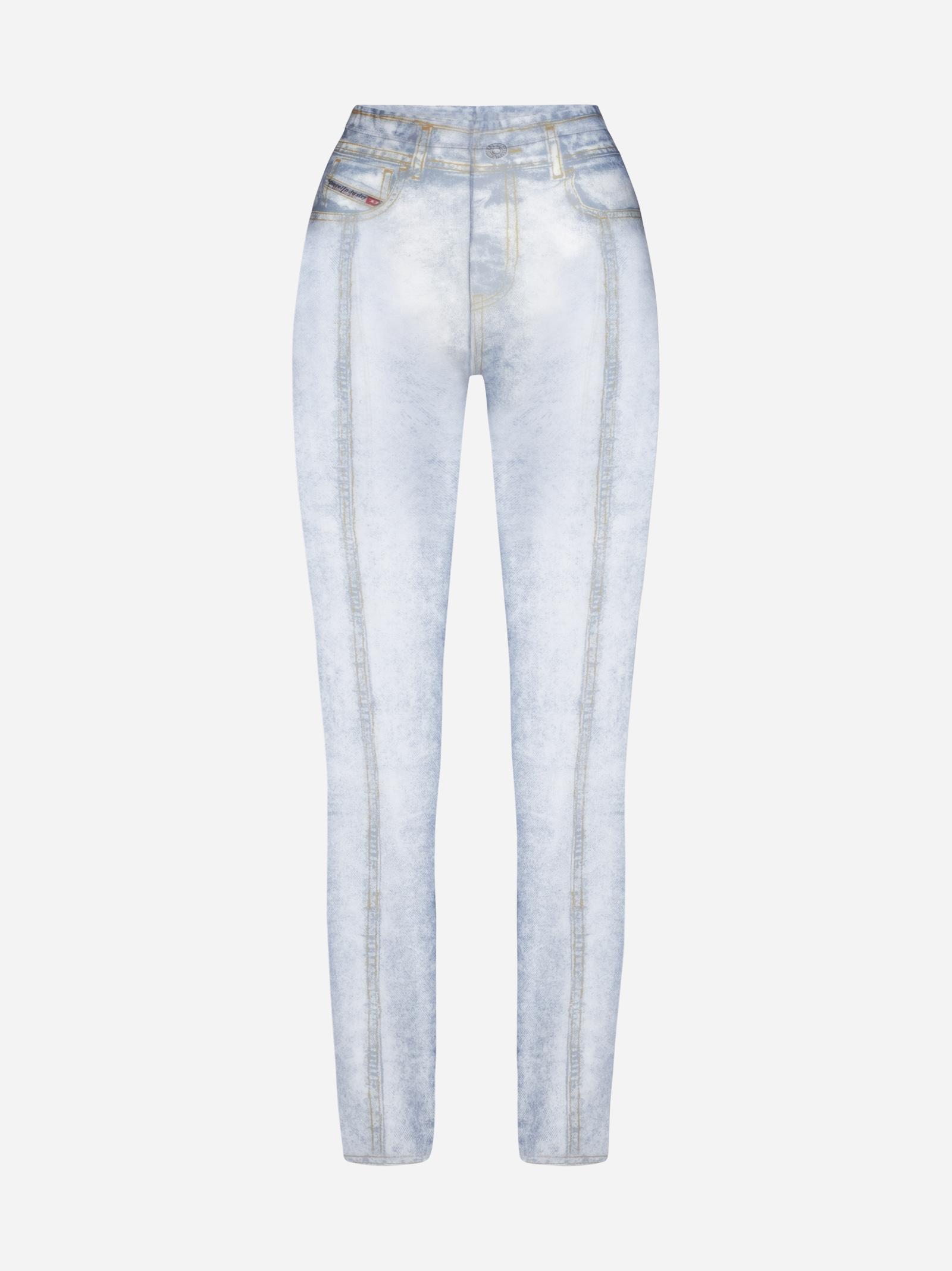 DIESEL Jeans Print Tights leggings in Blue