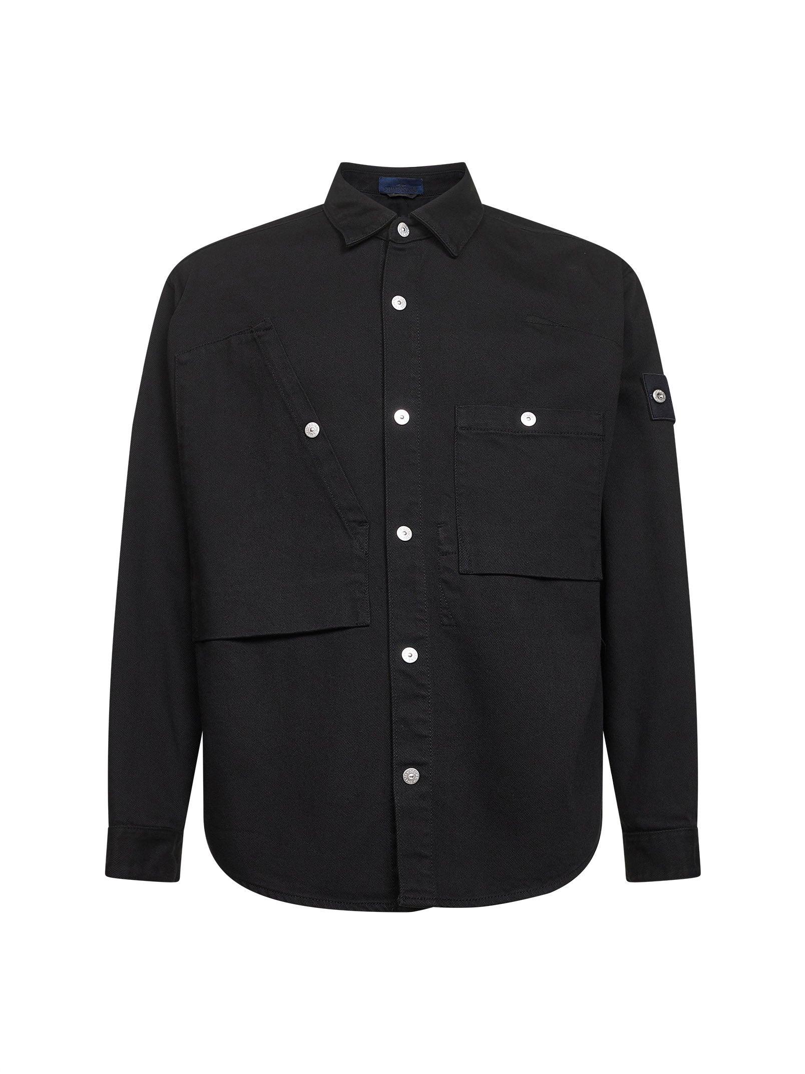 STONE ISLAND DENIM RESEARCH Cotton Denim Overshirt in Black for 