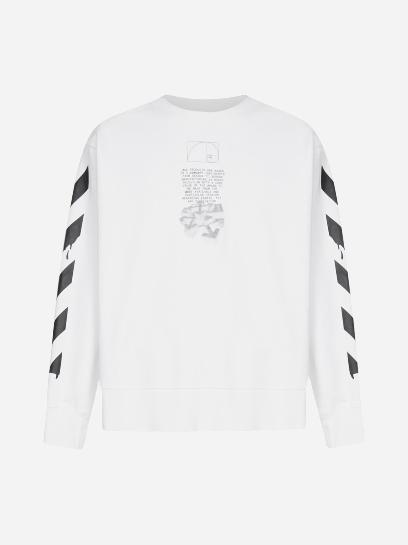 Off-White c/o Virgil Abloh Cotton Dripping Arrows Sweatshirt in White ...