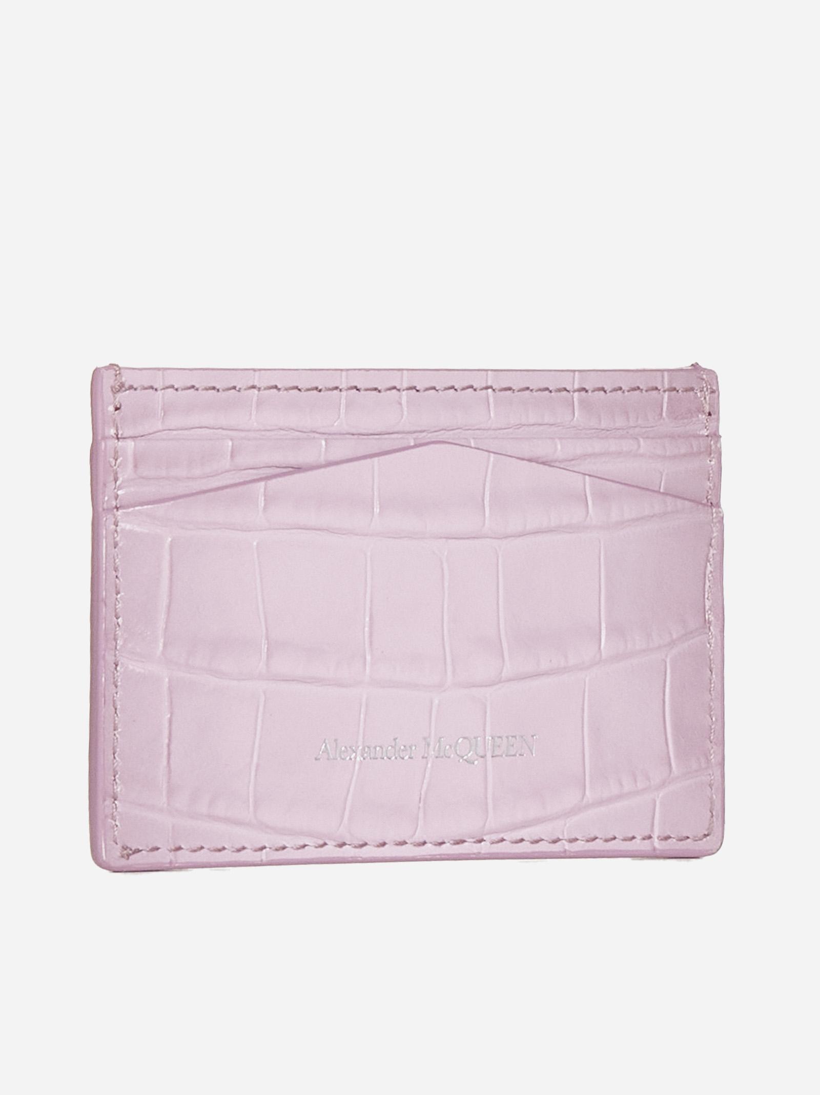 Alexander mcqueen discount croc card holder