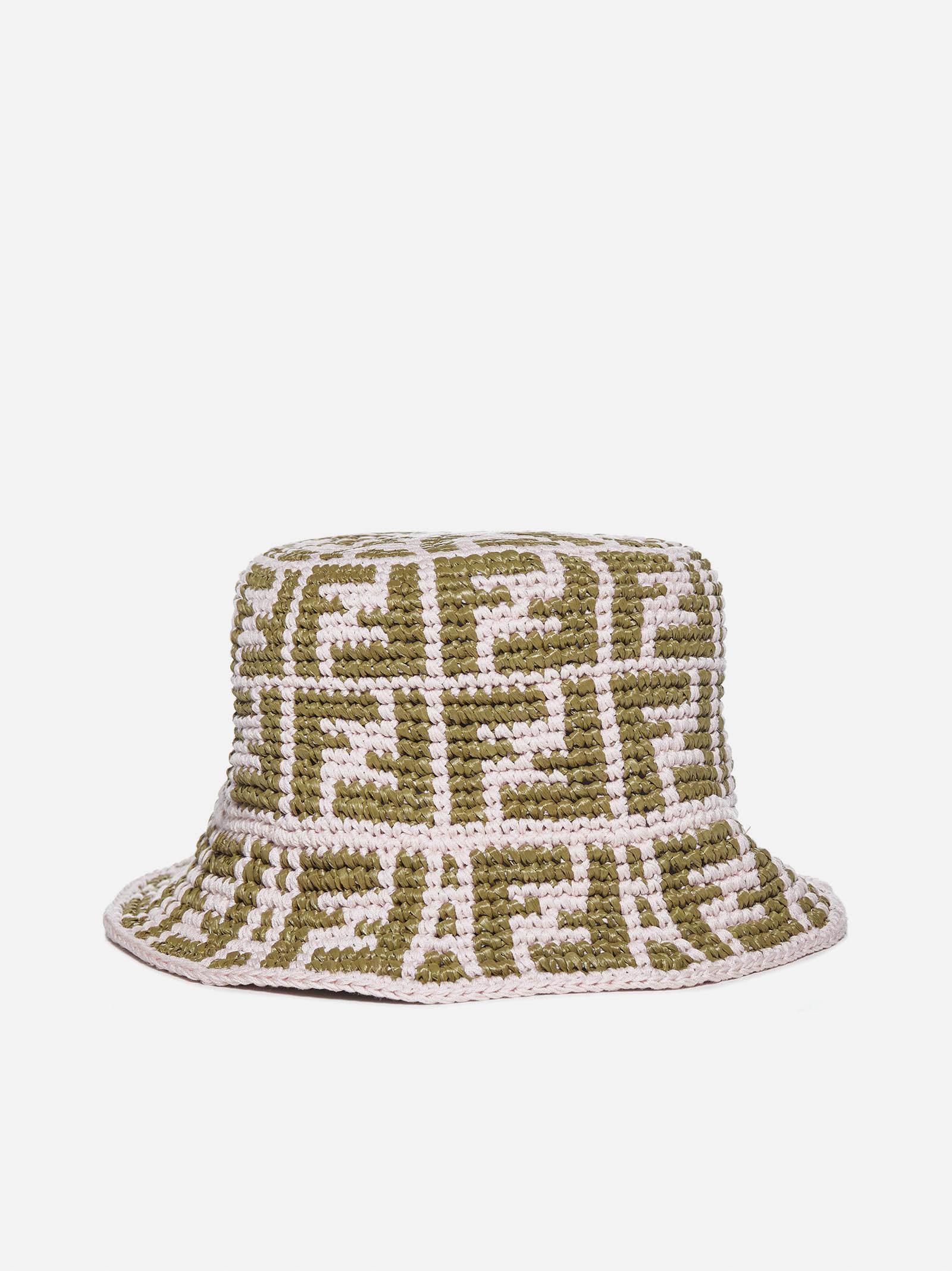 Fendi Ff Woven Raffia Bucket Hat - Save 