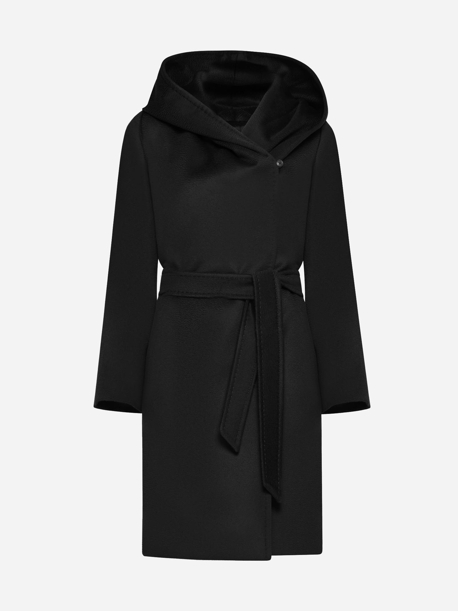 Max Mara Studio★NEWMANG Wool Hooded Coat★NEWMANG 006★人気 Max Mara Newmang Hooded Wool Coat in Black | Lyst