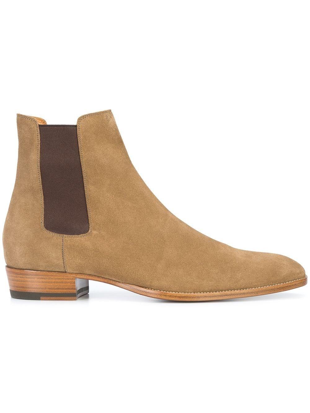Saint Laurent 'chelsea' Boots in Brown for Men | Lyst