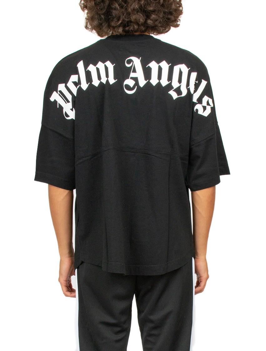 Palm Angels Oversized Logo T-shirt in Black for Men - Lyst