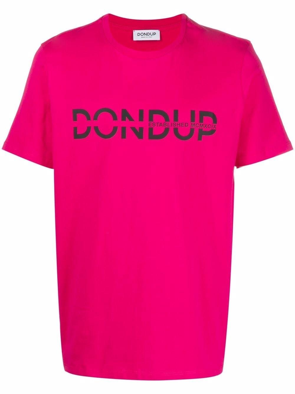 Dondup Cotton Logo T-shirt in Pink for Men | Lyst