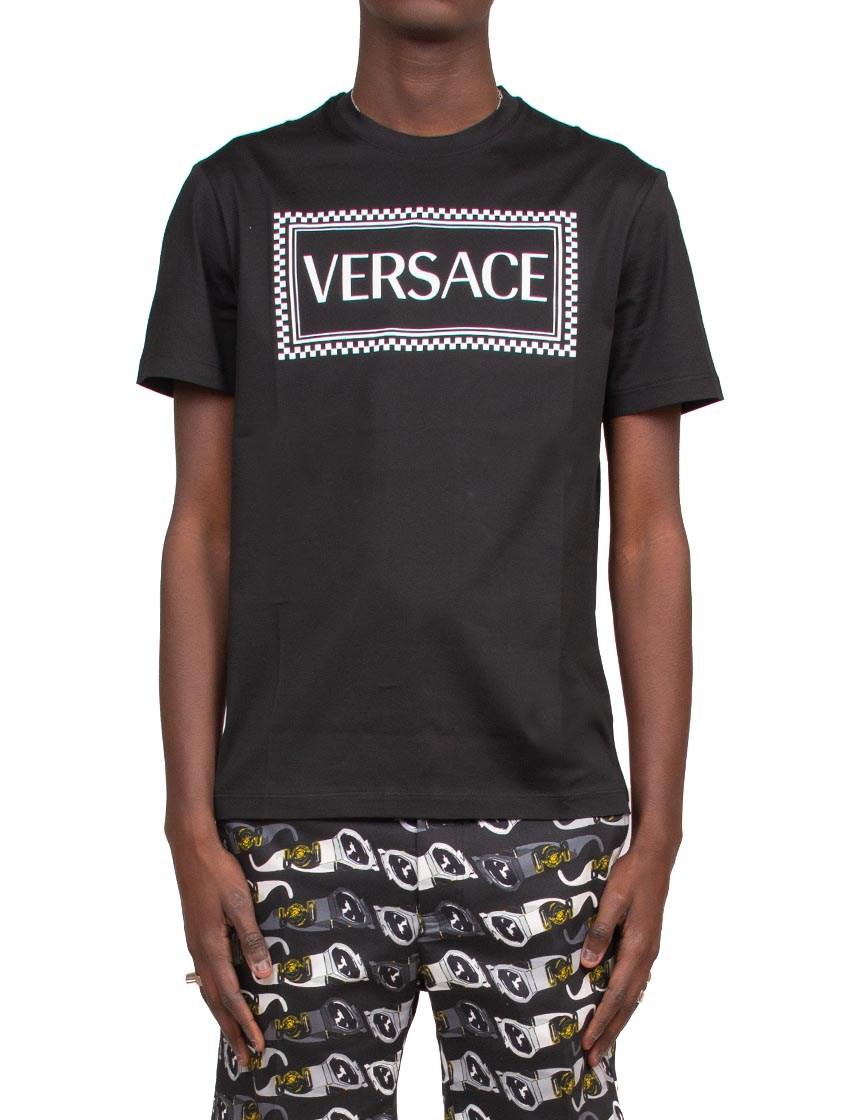 Versace Logo T-shirt in Black for Men - Lyst