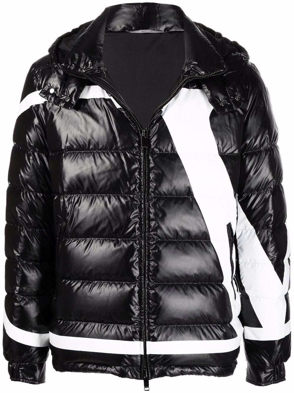 Valentino Printed Puffer Jacket in Nero (Black) for Men - Save 32 