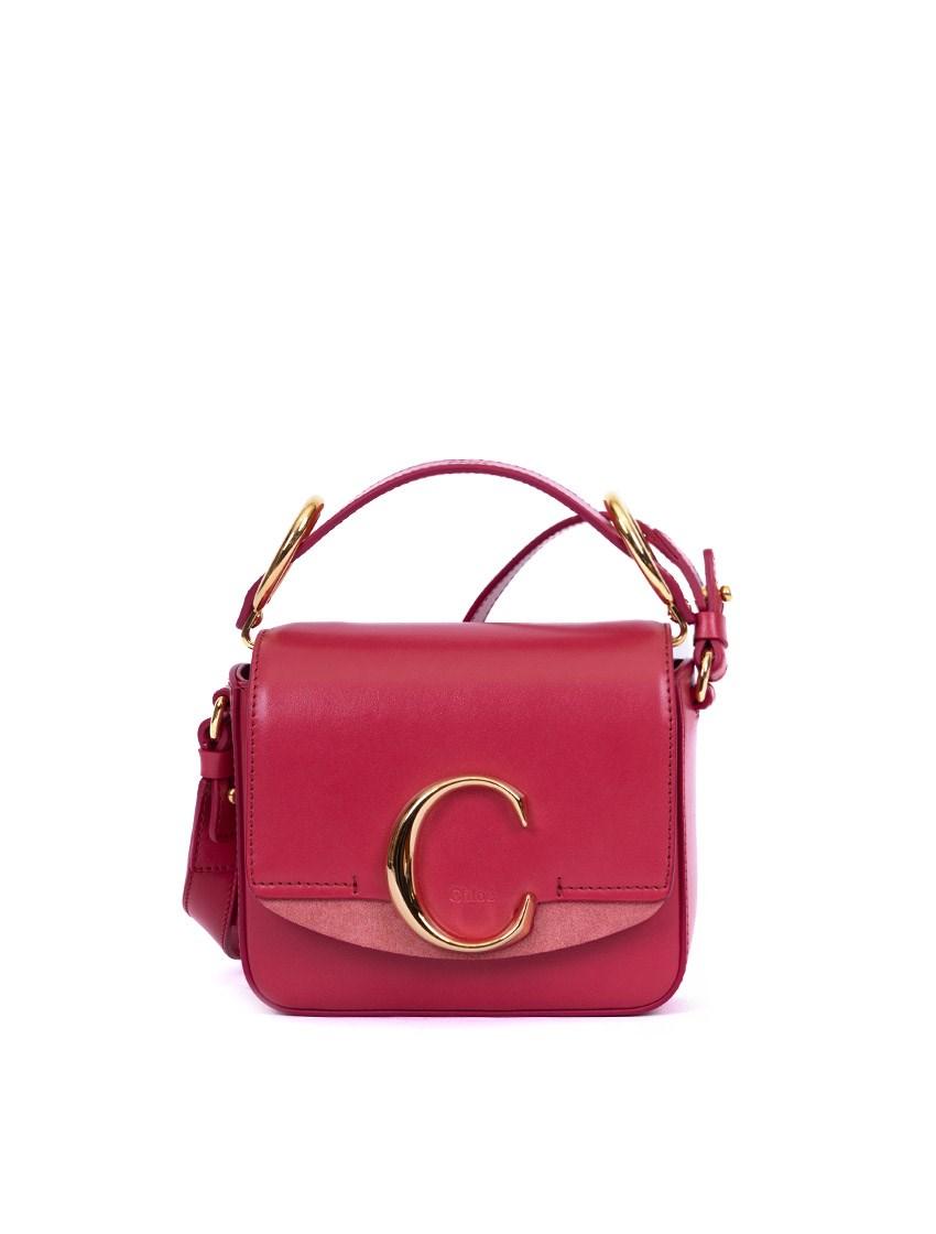 Chloé C Bag Mini Leather Scarlet Pink | Lyst