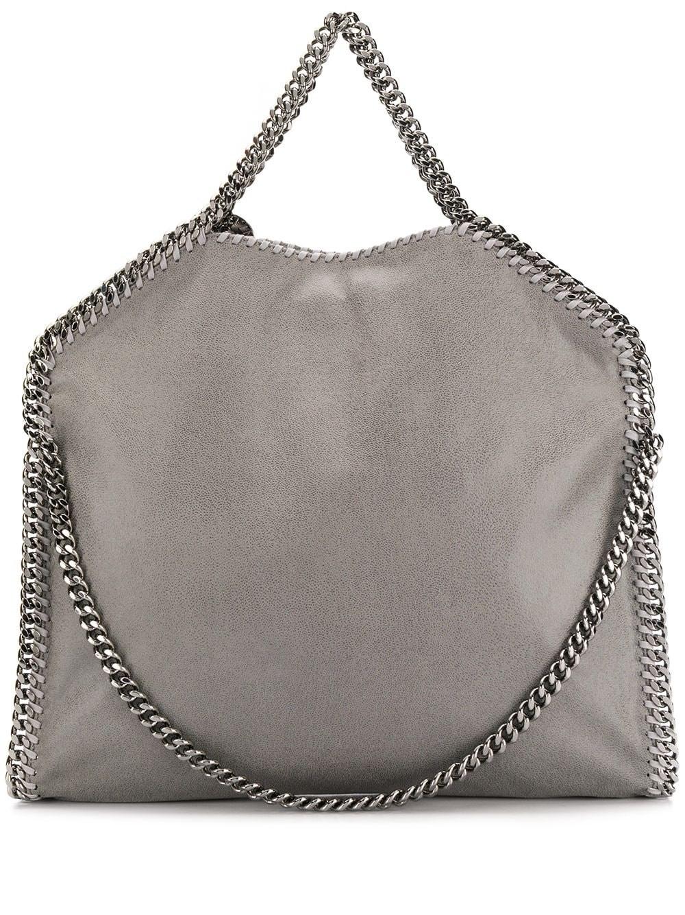 Borsa Tote Falabella Fold Over Grigio Chiaro e Argento di Stella McCartney  in Grigio | Lyst