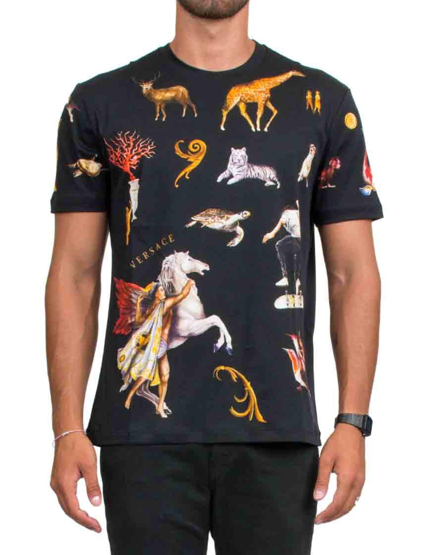 Versace 'animals' Print T-shirt for Men | Lyst