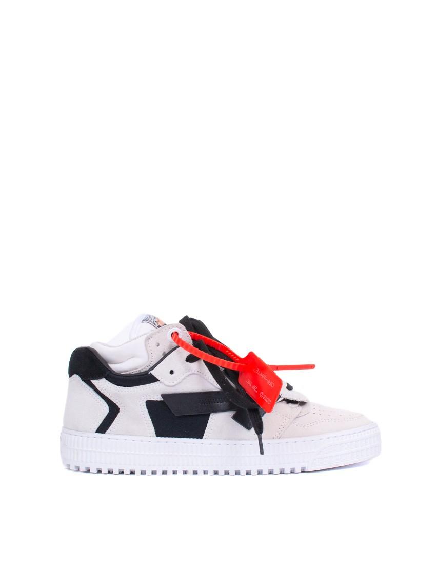 Off-White c/o Virgil Abloh Suede Grey 3.0 Low Sneakers in White/Black (White)  | Lyst