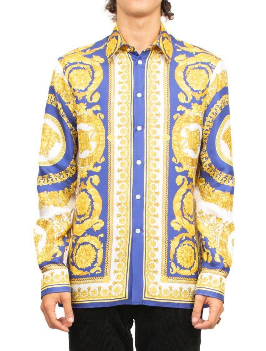 Versace Baroque Silk Shirt for Men Lyst