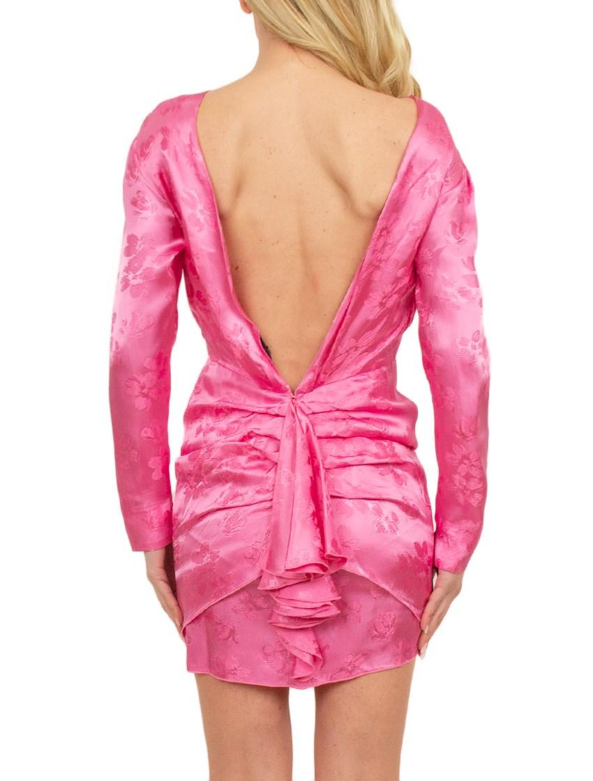 the attico floral jacquard dress