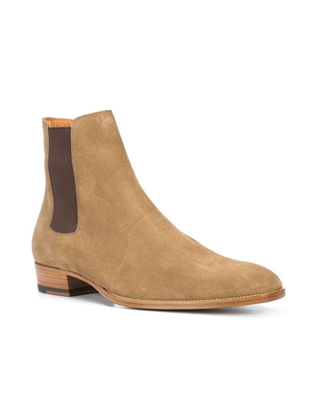Saint Laurent 'chelsea' Boots in Brown Men Lyst