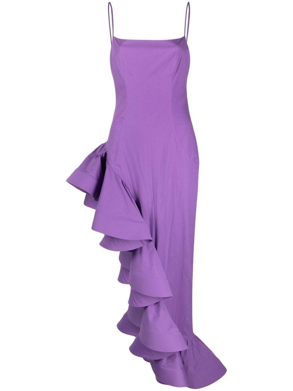 GIUSEPPE DI MORABITO Asymmetrical Dress With Rupches in Purple | Lyst