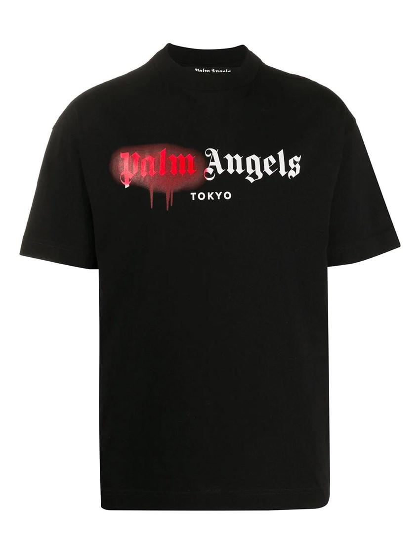 Palm Angels Tokyo Sprayed T-shirt in Black for Men | Lyst