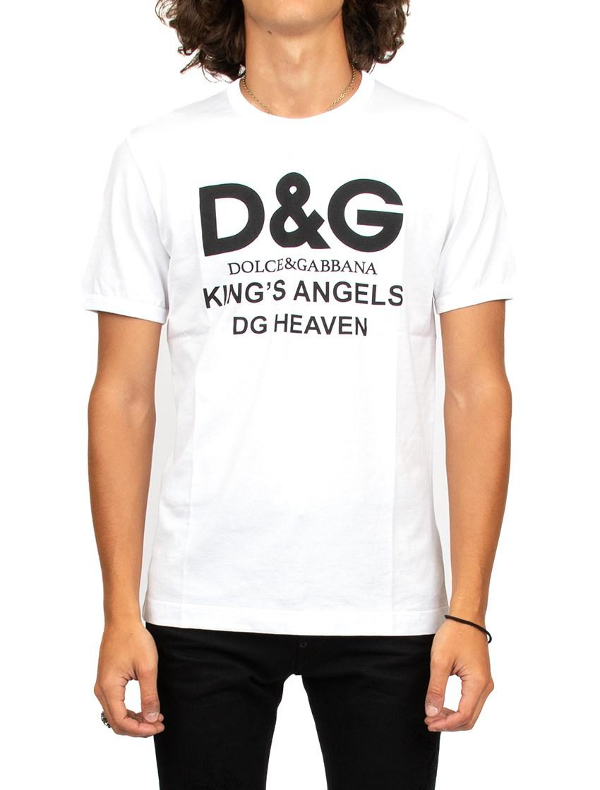 Dolce & Gabbana 'king's Angels' T-shirt in White for Men | Lyst