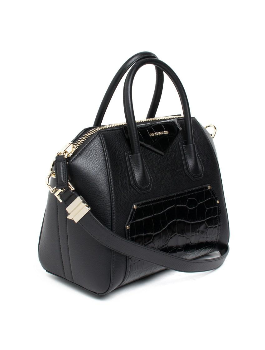givenchy black croc small antigona bolsa