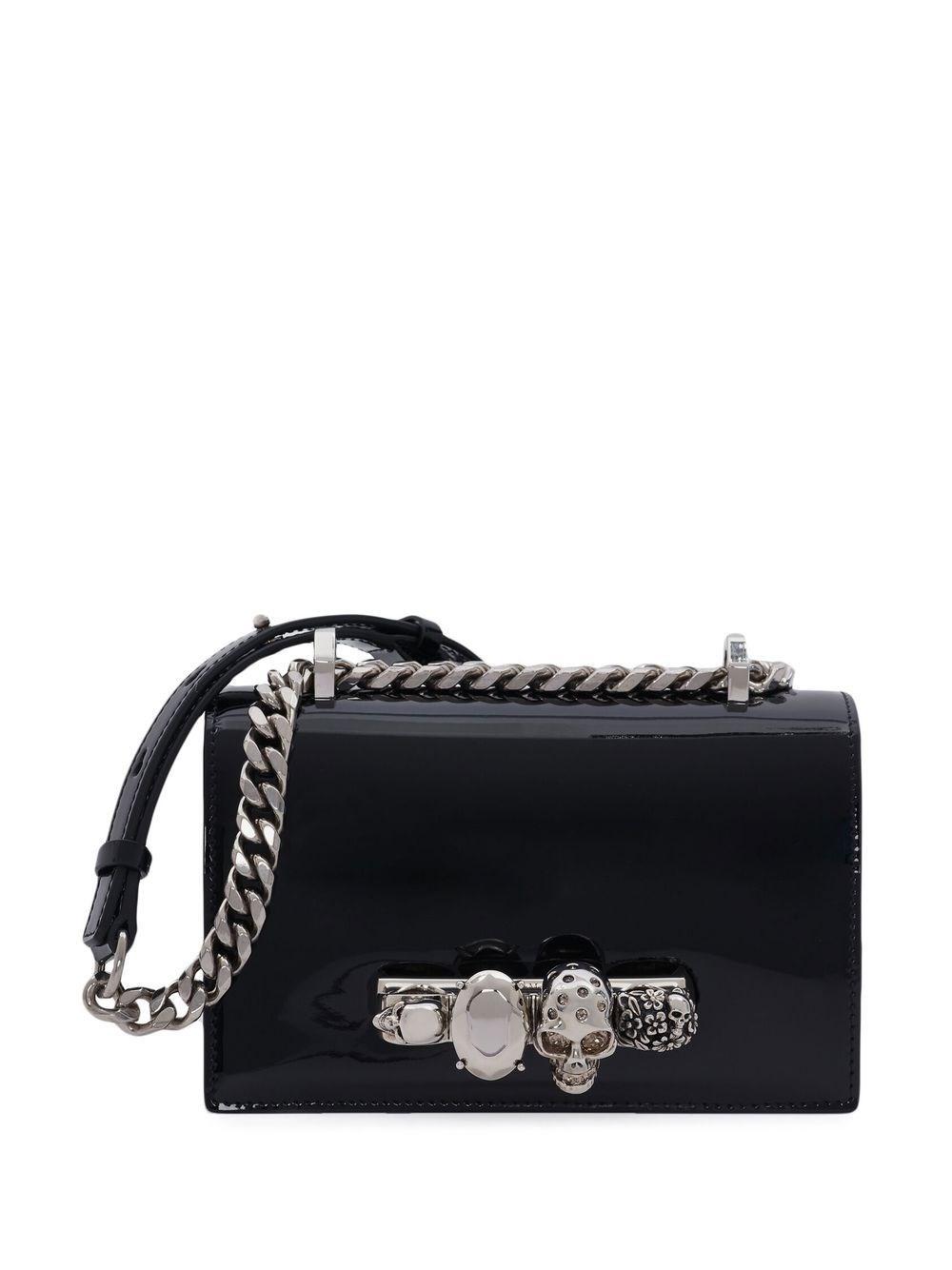 Borsa jewelled satchelAlexander McQueen in Pelle di colore Nero Donna Borse da Borsette e borse satchel da 10% di sconto 