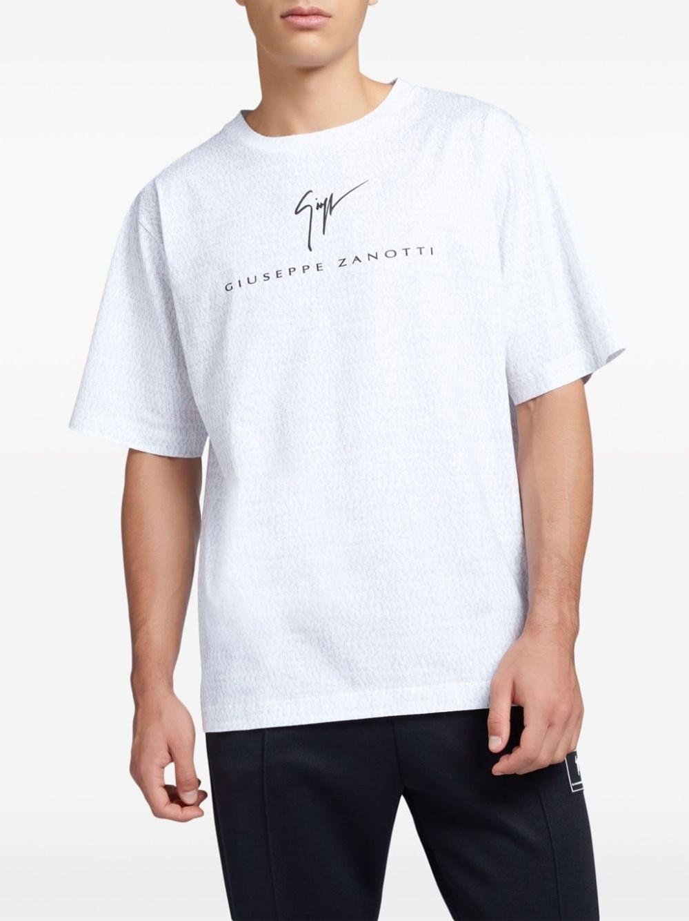 Giuseppe Zanotti T-shirt Logo in White for Men | Lyst UK