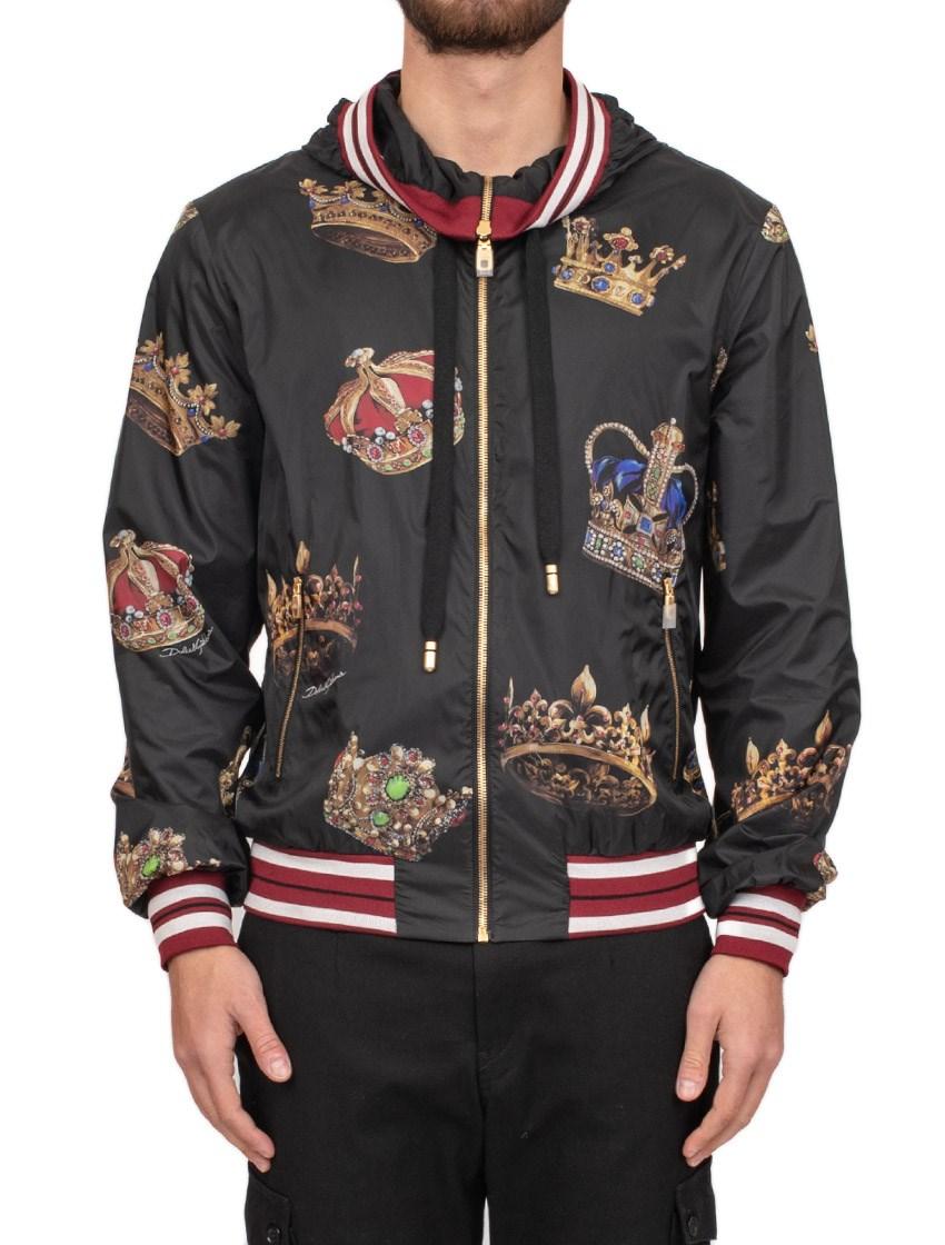Dolce & Gabbana Synthetic Crowns Jacket in Nero (Black) for Men - Lyst