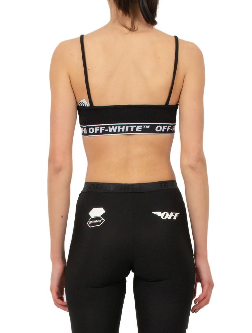 Off-White c/o Virgil Abloh Synthetic Logo Sports Bra in Black - Lyst