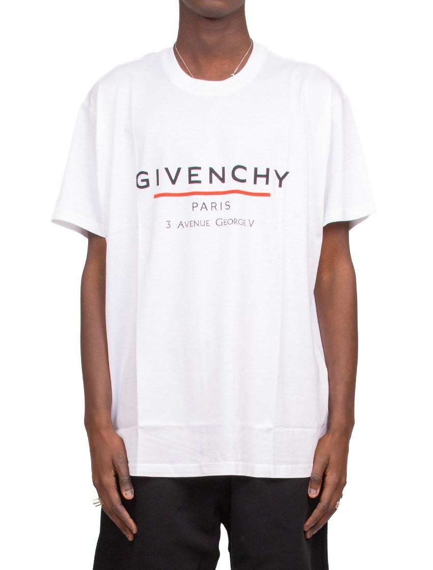Givenchy Cotton Printed Oversized Tshirt in White for Men Lyst