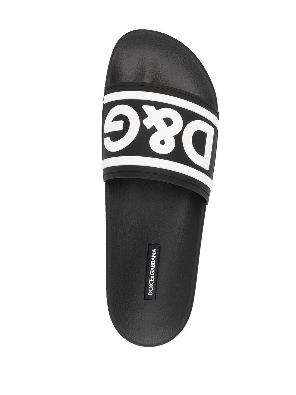 Dolce & Gabbana Logo Sandals in Black for Men | Lyst