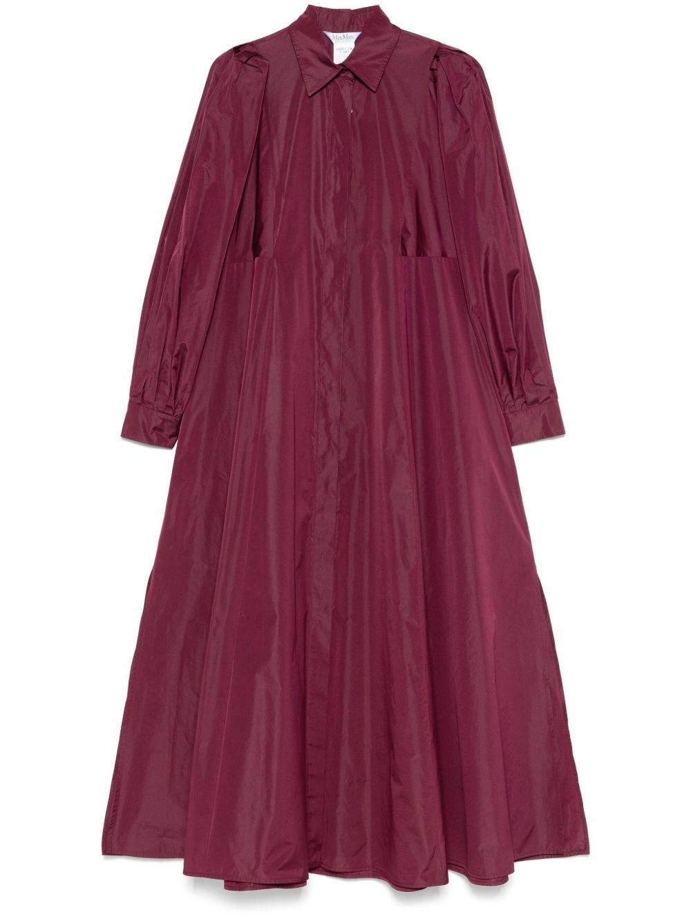 Max Mara Flared Taffeta Dress in Purple | Lyst